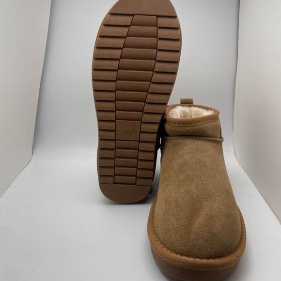 CUSHIONAIRE Women's Cozy pull on boot CHESTNUT 8W - Picture 5 of 6